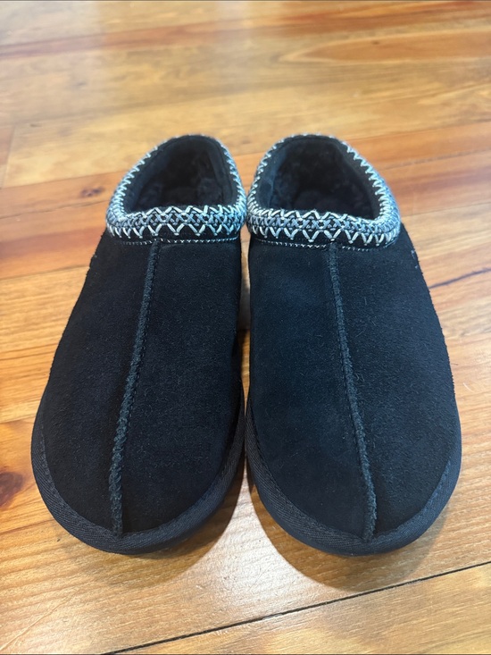 UGG Shoes - UGG Tasman Black Plush Shearling Lined Slip-Ons